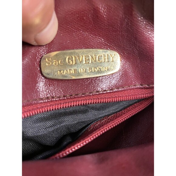 Givenchy Shoulder Bag Suede Leather Red Purse Made in Spain - Picture 10 of 12